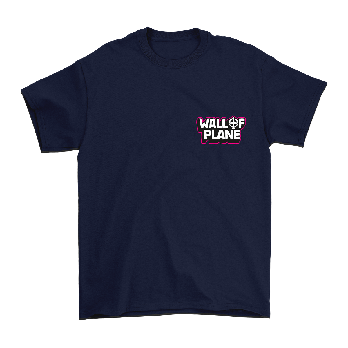 T-shirt Wall of Plane| Print Front Pink & Back