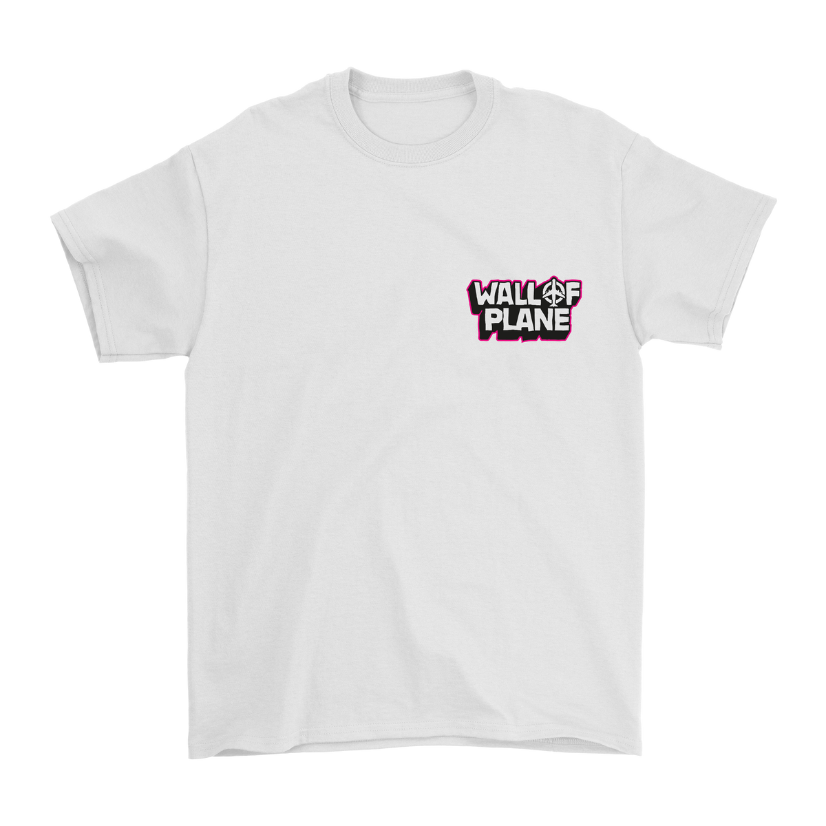 T-shirt Wall of Plane| Print Front Pink & Back