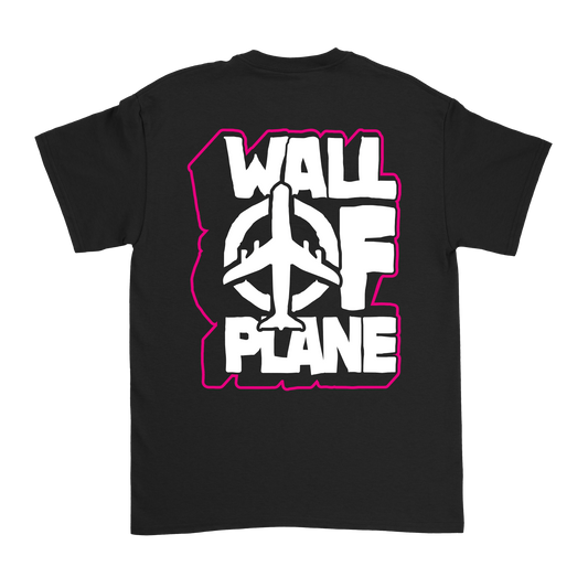 T-shirt Wall of Plane| Print Front Pink & Back