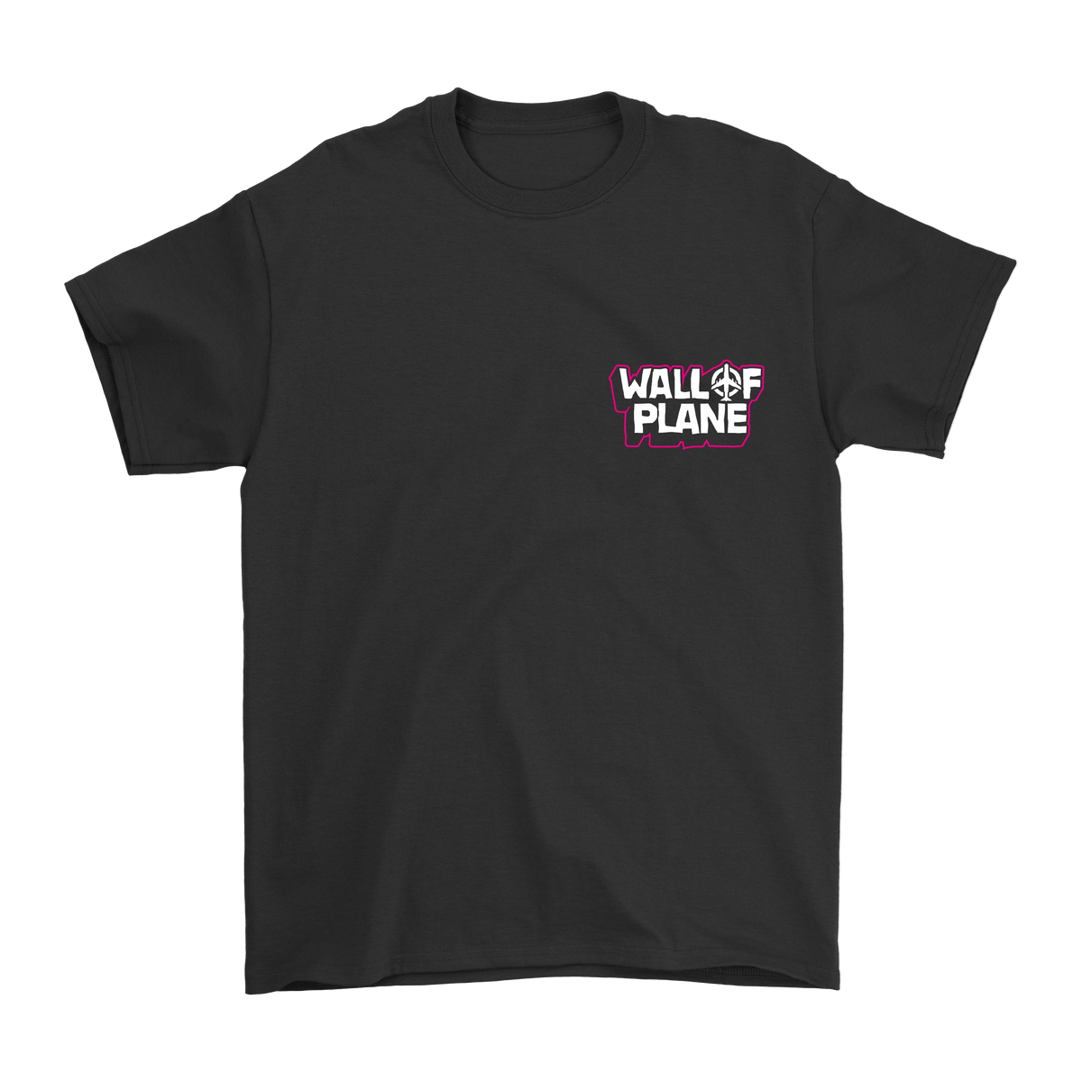 T-shirt Wall of Plane| Print Front Pink & Back