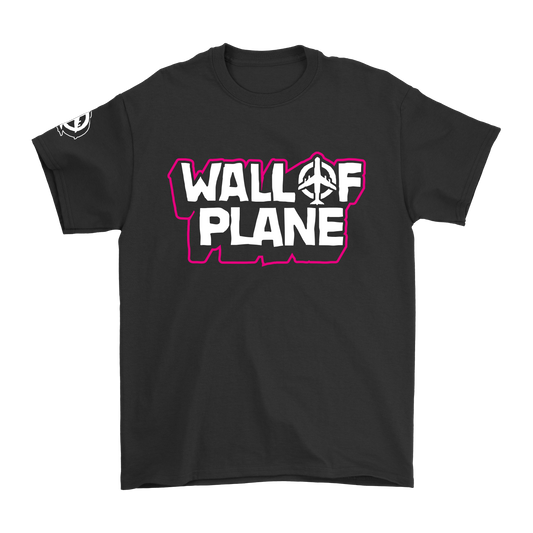 T-shirt Wall of Plane| Print Front Pink